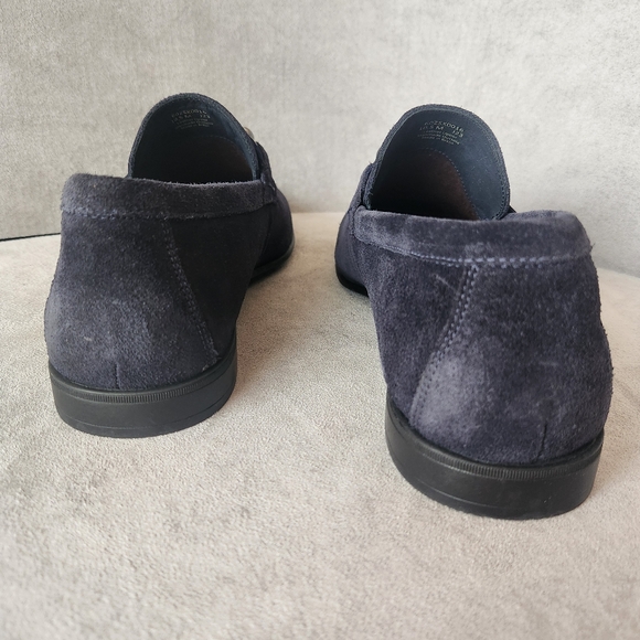 Section X dress loafers 10.5 navy blue suede Saint venetian bit buckle new $130 main image 6